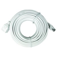 Night Owl 60 ft. White PoE Extension Cable - Category 5 for Network Device - Extension Cable - 60 ft - 1 Pack - 1 x RJ-45 Female Network - 1 x RJ-45 Male Network - Gold Plated, Nickel Plated - Black,