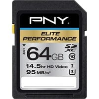 PNY Elite Performance 64 GB SDXC - Class 10/UHS-I (U3) - 95 MB/s Read