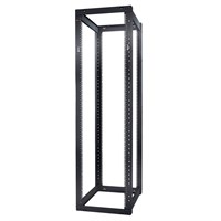 Schneider Electric NetShelter 4 Post Open Frame Rack 44U Square Holes - 19" 44U Wide Floor Standing - Black - 2004.20 lb x Static/Stationary