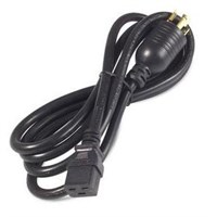 Power Cord - NEMA-L6-30P to IEC 60320 C19 , 12AWG, 3-Prong, Black, 8ft