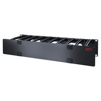 APC Horizontal Cable Manager - Cable Manager - Black - 2U Rack Height