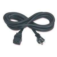 Power Cord - NEMA-L5-20P to IEC 60320 C19 , 12AWG, 3-Prong, Black, 8.2ft
