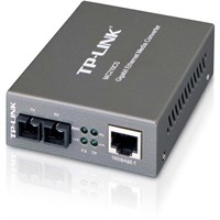 TP-LINK MC210CS Gigabit Media Ethernet Converter, 1000Mbps RJ45 to 1000M single-mode SC fiber, up to 15Km/9miles, chassis mountable - 1 x Network (RJ-45) - 1000Base-T, 1000Base-FX - External"