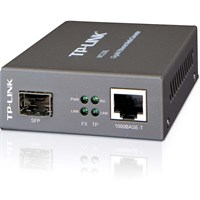 TP-LINK MC220L Gigabit Media Converter, 1000Mbps RJ45 to 1000Mbps SFP slot supporting MiniGBIC modules, chassis mountable - 1 x Network (RJ-45) - 1000Base-T - 1 x Expansion Slots - External