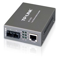 TP-LINK MC110CS Media Converter, 10/100Mbps RJ45 to 100M single-mode SC fiber, up to 1.2miles, chassis mountable - 1 x Network (RJ-45) - 10/100Base-TX, 100Base-FX - External"