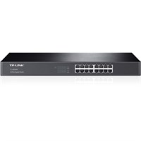 TP-LINK TL-SG1016 10/100/1000Mbps 16-Port Gigabit 19-inch Rackmountable Switch, 32Gbps Capacity - 16 Ports - 16 x RJ-45 - 10/100/1000Base-T - Desktop, Rack-mountable"
