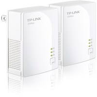 TP-LINK TL-PA2010KIT AV200 Nano Powerline Adapter Starter Kit, up to 200Mbps - 1 x Network (RJ-45) - 200 Mbps Powerline - 984.25 ft Distance Supported - HomePlug AV - Fast Ethernet