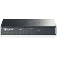 TP-LINK TL-SG1008P 8-Port Gigabit Desktop POE Switch with 4 PoE Ports - 8 Ports - 4 x POE - 4 x RJ-45 - 10/100/1000Base-T - Desktop