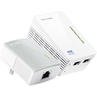 TP-LINK TL-WPA4220KIT ADVANCED 300Mbps Universal Wi-Fi Range Extender, Repeater, AV500 Powerline Edition, Wi-Fi Clone Button, 2 LAN Ports - 2 x Network (RJ-45) - 500 Mbps Powerline - 984.25 ft Distanc