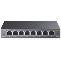 TP-LINK TL-SG108E 8-Port Gigabit Easy Smart Switch, 8 10/100/1000Mbps RJ45 ports, MTU/Port/Tag-based VLAN, QoS, IGMP Snooping - 8 Ports - 8 x RJ-45 - 10/100/1000Base-T - Desktop, Rack-mountable"