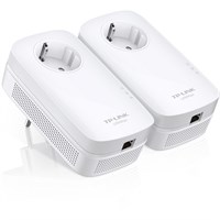 TP-LINK AV1200 Gigabit Passthrough Powerline Starter Kit - 2 - 1 x Network (RJ-45) - 1200 Mbit/s Powerline - 984.25 ft Distance Supported - HomePlug AV2 - Gigabit Ethernet