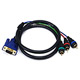 Monoprice 3ft VGA to 3 RCA Component Video Cable (HD15 - 3-RCA)