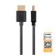 Monoprice Ultra Slim Certified Premium High Speed HDMI Cable, 4K@60Hz, HDR, 18Gbps, 36AWG, YUV 4:4:4, 6ft, Black