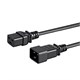 Monoprice Extension Cord - IEC 60320 C19 to IEC 60320 C20, 16AWG, 13A, 3-Prong, Black, 1ft(Limit 20 per Customer)