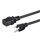 Monoprice Power Cord - IEC 60320 C19 to NEMA 5-15P, 14AWG, 15A, 3-Prong, Black, 8ft