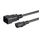 Monoprice Power Cord - IEC 60320 C13 to IEC 60320 C20, 14AWG, 15A, 3-Prong, Black, 3ft