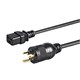Monoprice Extension Cord - IEC 60320 C19 to NEMA L5-20P, 12AWG, 20A, 3-Prong, Black, 8ft
