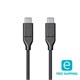 Monoprice Essentials USB Type C to Type C 2.0 Cable - 480Mbps, 5A, 26AWG, Black, 4m (13.1 ft)