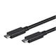 Monoprice Essentials USB Type C to Type C 3.1 Gen 1 Cable - 5Gbps, 3A, 30AWG, Black, 2m (6.6 ft)