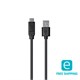 Monoprice Essentials USB Type C to USB-A 2.0 Cable - 480Mbps, 3A, 26AWG, Black, 4m (13.1ft)