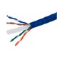 1000FT 23AWG Cat6 500MHz UTP Solid, Riser Rated (CMR), Bulk Ethernet Bare Copper Cable, Blue (Refurbished)
