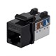 Monoprice Cat6A 90 Degree Unshielded Punch Down Keystone Jack, Dual Type IDC, 25 Pack, Black(Limit 20 per Customer)