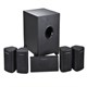 5.1 Channel Home Theater Satellite Speakers & Subwoofer, Black (Open Box)
