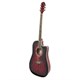 Foothill Flat Top Acoustic / Electric Guitar with EQ, Cherry Marble Design (Open Box)