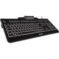 Cherry KC 1000 SC Keyboard - Cable Connectivity - White Box - USB Interface - 104 Key - English (US) - Black