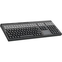 Cherry LPOS G86-71411 POS Keyboard - 169 Keys - QWERTY Layout - 42 Relegendable Keys - Magnetic Stripe Reader - USB - Black