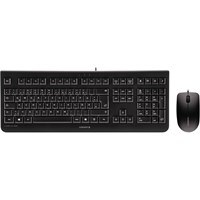 Cherry DC 2000 Keyboard & Mouse - USB Cable 104 Key - English (US) - Black - USB Cable Optical - 1200 dpi - 3 Button - Scroll Wheel - QWERTZ - Black - Calculator, Email, Internet Key, Sleep Hot Key(s)