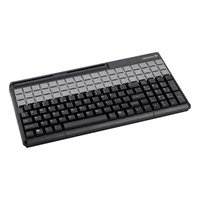 Cherry SPOS QWERTY Keyboard - 167 Keys - QWERTY Layout - 54 Relegendable Keys - Magnetic Stripe Reader - USB - Black