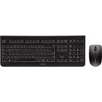 Cherry DW 3000 Keyboard & Mouse - USB Wireless RF Keyboard - English (US) - Black - USB Wireless RF Mouse - Optical - 1200 dpi - 3 Button - Scroll Wheel - Black - Symmetrical