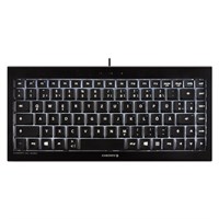Cherry Backlit Compact Keyboard - Cable Connectivity - USB Interface - 88 Key - English (US) - QWERTY Keys Layout - Scissors - Black