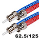 Monoprice Fiber Optic Cable - ST to ST, OM1, 62.5/125 Type, Multi Mode, Duplex, Orange, 1m