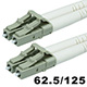 Fiber Optic Cable - LC to LC, OM1, 62.5/125 Type, Multi Mode, Duplex, Orange, 3m