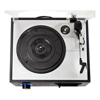 PylePro Multifunction Turntable With MP3 Recording, USB-to-PC, Cassette Playback, Rechargeable Battery - Belt Drive - 33.33, 45, 78 rpm