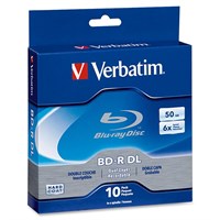 Verbatim BD-R DL 50GB 6X with Branded Surface - 10pk Spindle Box - TAA Compliant - 50GB - 10pk Spindle Box