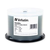 Verbatim DVD-R 4.7GB 8X DataLifePllus Silver Inkjet Printable - 50pk Spindle - TAA Compliant - 4.7GB - 50 Pack