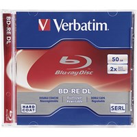 Verbatim BD-RE DL 50GB 2X with Branded Surface - 1pk Jewel Case - TAA Compliant - 1pk Jewel Case