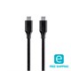 Monoprice Essentials USB Type C to Type C 2.0 Cable - 480Mbps, 3A, Braided, Black, 3ft