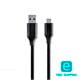 Monoprice Essentials USB Type C to USB-A 2.0 Cable - 480Mbps, 2.4A, Braided, Black, 3ft
