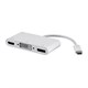 USB Type-C to 4K DisplayPort, HDMI, and Single-Link DVI-D Passive Adapter