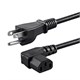 Monoprice Power Cord - NEMA 5-15P to IEC 60320 C13 (Left Angle), 18AWG, 3-Prong, Black, 6ft