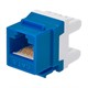 Monoprice Cat6 RJ-45 180-Degree Punch Down Keystone Jack Short body 28mm, Blue