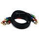 Monoprice 3ft 18AWG CL2 Premium 5-RCA Component Video/Audio Coaxial Cable (RG-6/U) - Black