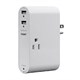 3 Outlet Slim Surge Protector Wall Tap with 2 USB Charging Ports 3.4A and Folding Plug, 350 Joules, White