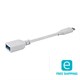 Monoprice Essentials USB-C to USB-A Female 3.1 Gen 1 Cable, 3A, 5 Gbps, 0.15m (0.5ft), White