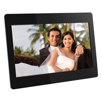 Aluratek Digital Frame - 14" LCD Digital Frame - Black - 1366 x 768 - Cable - Slideshow, Clock, Calendar - Built-in 512 MB - USB - Desktop