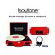 boytone Mobile Briefcase Turntable BT-101TBRD - Belt Drive - 33.3, 45, 78 rpm - Red